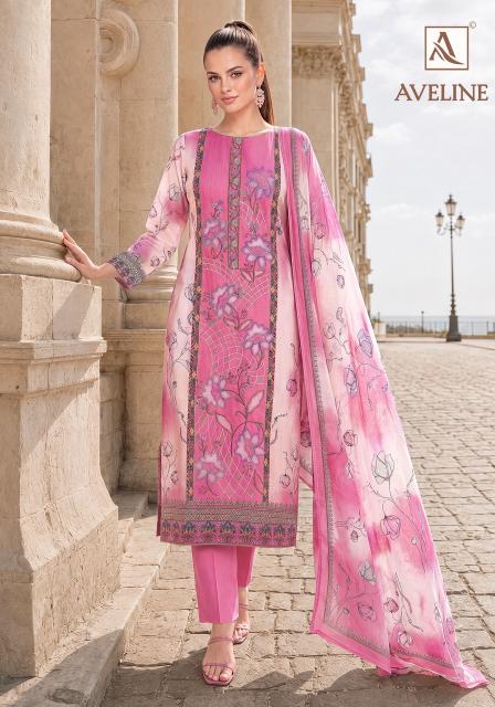 Alok suit aveline dress materials wholesalers in surat